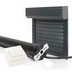 Volet roulant h100 cm x l80 cm alu. isol recoupable en largeur et hauteur - man?uvre lectrique filaire ...