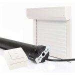 Volet roulant recoupable electrique filaire alu blanc h100 x l80 cm