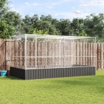 Voli�re - argent� - 418x207x212 cm - acier galvanis� - pour perroquets et oiseaux