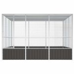 Volière pour canaries perroquet mvs - cage à oiseaux anthracite 3025x3245x2115 cm acier galvanisé - shop228335 ... Volière pour canaries perroquet mvs - cage à oiseaux anthracite 3025x3245x2115 cm acier galvanisé - shop228335 ...