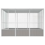 Volière pour canaries perroquet mvs - cage à oiseaux gris 3025x3245x2115 cm acier galvanisé - shop26119305 ... Volière pour canaries perroquet mvs - cage à oiseaux gris 3025x3245x2115 cm acier galvanisé - shop26119305 ...