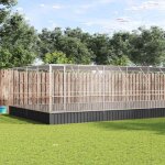 Voli�re avec extension argent� 1246x414x212 cm acier