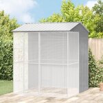 Volire pour oiseaux grise 215x210x247 cm acier