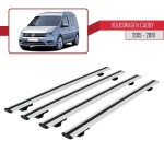 Compatible avec volkswagen caddy 3 (sa) 2015 - 2019 basic model barres de toit railing porte - bagages ...
