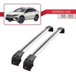 Pour volkswagen taigo 2021 - 2025 barres de toit ace - 2 railing porte - bagages de voiture / gris Pour volkswagen taigo 2021 - 2025 barres de toit ace - 2 railing porte - bagages de voiture / gris
