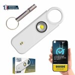 Voltek alarme personnelle de sécurité blanc 135db ? usb - c rechargeable ? porte - clés avec lampe led ... Voltek alarme personnelle de sécurité blanc 135db ? usb - c rechargeable ? porte - clés avec lampe led ...