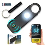 Voltek alarme personnelle de scurit noir 135db ? usb - c rechargeable ? porte - cls avec lampe led ...