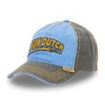 Vondutch casquette baseball retro homme - baseball - bleu jaune noir - visi�re arrondie