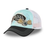 Vondutch casquette trucker patches homme - trucker - filet rigide - noir bleu blanc rose - visire arrondie ...
