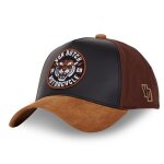 Vondutch casquette baseball vintage homme - baseball - noir marron - visire arrondie