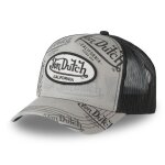 Vondutch casquette trucker cafe homme - trucker - filet rigide - gris noir - visire arrondie