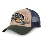 Vondutch casquette trucker patches homme - trucker - filet rigide - vert beige bleu jaune - visire arrondie ...