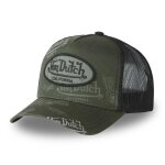 Vondutch casquette trucker cafe homme - trucker - filet rigide - vert noir - visi�re arrondie