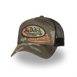 Vondutch casquette trucker cafe homme - trucker - filet rigide - vert orange noir - visi�re arrondie
