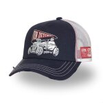 Vondutch casquette trucker crew homme - trucker - filet rigide - bleu blanc rouge - visi�re arrondie