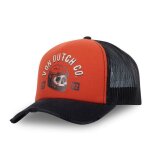 Vondutch casquette trucker crew homme - trucker - filet rigide - orange noir - visi�re arrondie