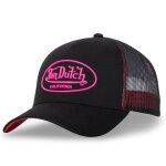 Vondutch casquette trucker dom homme - trucker - filet rigide - noir rose - visi�re arrondie