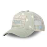 Vondutch casquette trucker flag star femme - trucker - filet rigide - turquoise blanc - visire arrondie ...