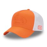 Vondutch casquette trucker fluo homme - trucker - filet souple - blanc orange - visi�re arrondie