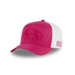 Vondutch casquette trucker fluo homme - trucker - filet souple - rouge blanc - visire arrondie