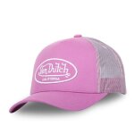 Vondutch casquette trucker lofb homme - trucker - filet rigide - rose blanc - visire arrondie