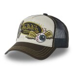 Von dutch casquette trucker patches homme ? beige �cru filet noir visi�re marron taille r�glable