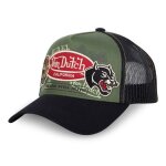 Vondutch casquette trucker patches homme - trucker - filet rigide - noir vert rouge - visi�re arrondie ...
