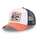 Vondutch casquette trucker surf homme - trucker - filet rigide - orange blanc noir - visire arrondie ...