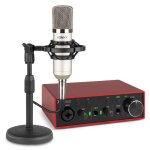 Vonyx producer recording set gris - kit studio complet interface usb + micro  condensateur