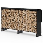 Vounot abri range - bches 2m avec housse noire - serre bche en mtal - support bois de chauffage pour ...