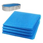 Vounot� b�che � bulles piscine rectangulaire 300x200cm bleu - 120�m - d�coupable - b�che solaire film ...