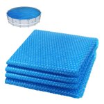 Vounot� b�che � bulles piscine ronde �366cm bleu - 120 microns - d�coupable - b�che solaire film chauffant ...