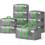Vounot lot 10 sacs de demenagement grand format avec sangles et poignee gris