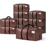 Vounot lot 10 sacs de demenagement grand format avec sangles et poignee marron