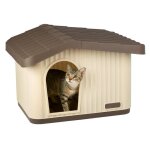 Vounot� maison pour chat chien niche en plastique imperm�able 60x51x41cm - toit inclin� amovible - ext�rieur ...