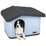 Vounot� maison pour chat chien niche en plastique imperm�able 75x63x51cm - toit inclin� amovible - ext�rieur ...