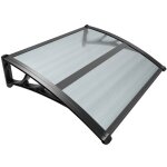 Vounot� marquise auvent de porte dentr�e 100x80cm avec support central - polycarbonate - anti - uv - ...
