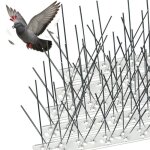 Vounot� pic anti - pigeon 4. 5m - 25cm x 18pcs - acier inoxydable - pic anti oiseaux avec attaches c�bles ...