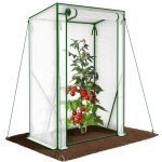 Vounot serre de jardin serre tomates avec grande porte enroulable bache pe renforcee 135g / m2 100x50x150cm ...