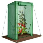 Vounot� serre de jardin serre tomates avec grande porte enroulable bache pe renforcee 135g / m2 100x50x150cm ...
