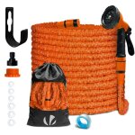 Vounot� tuyau darrosage extensible 30m orange - 10 modes - raccord et sac de rangement inclus - flexible ...