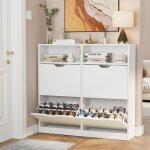 Meuble chaussures - vowner - meuble de rangement � chaussures armoire commode � chaussures 105 x 100 ...