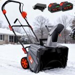 Vrietina neige deneigeuse �lectrique fraise � neige sans fil 6000mah poign�e � l?angle r�glable largeur ...