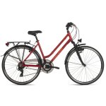 Vtc aluminium 28 dame metropolis rouge guidon plat tc 48 cm dacapo