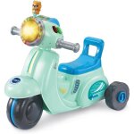 Vtech porteur scooter interactif 3 en 1 bleu - tricycle volutif avec tableau dveil