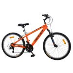 Vtt 24 mercier fourche t�lescopique alu - 18 vitesses - cadre mixte - orange
