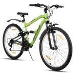 Vtt hiland bamcbase - 26 pouces double suspension - v�lo tout terrain 18 vitesses avec freins sur jante ...