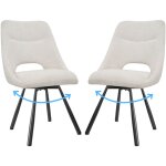 Wafting chaise pivotante � 180� lot de 2 chaises de salle � manger chaises de cuisine avec pieds en m�tal ...