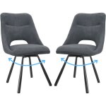 Wafting chaise pivotante  180 lot de 2 chaises de salle  manger chaises de cuisine avec pieds en mtal ...