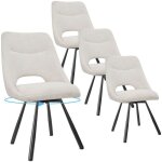 Wafting chaise pivotante � 180� lot de 4 chaises de salle � manger chaises de cuisine avec pieds en m�tal ...